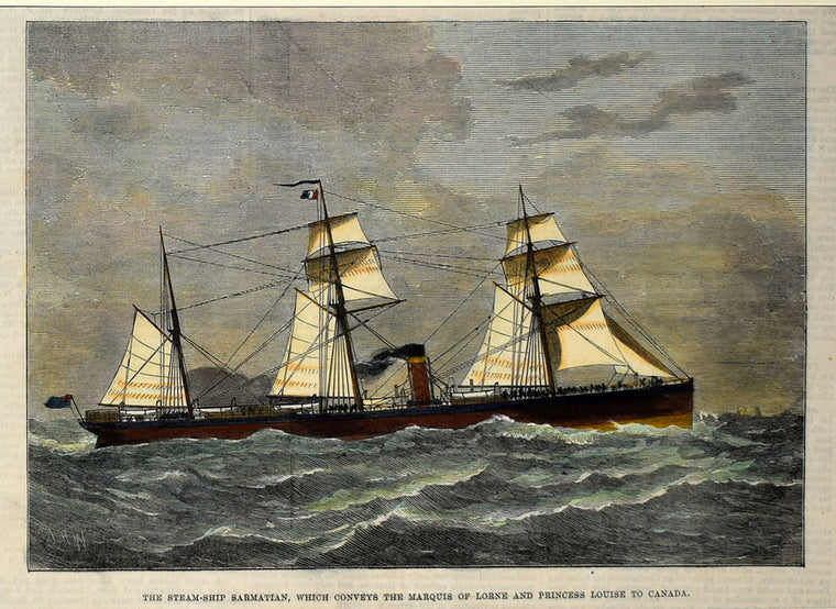 Full-rigged Steamship