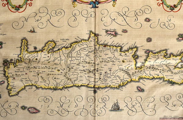 Crete Antique Map | Antique Prints | Greek Heritage Gifts - Umanismo Athens