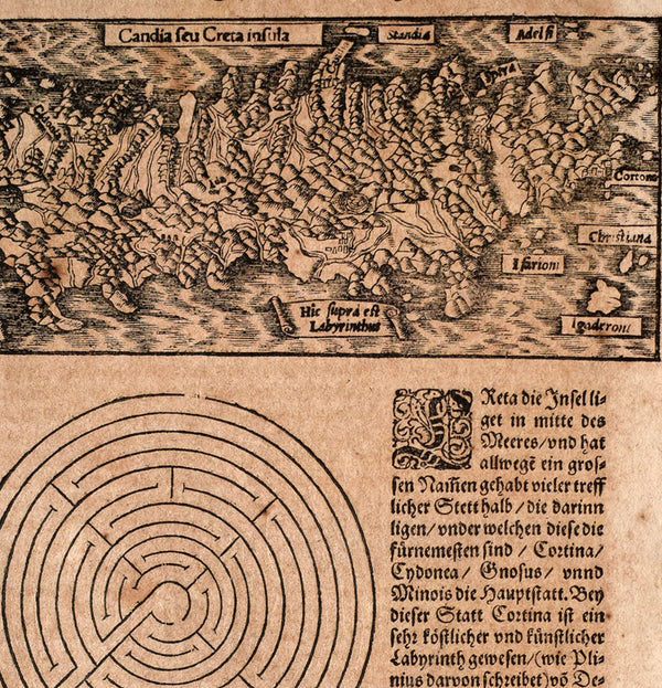 Crete | Antique Map | Greek Heritage Gifts - Umanismo Athens